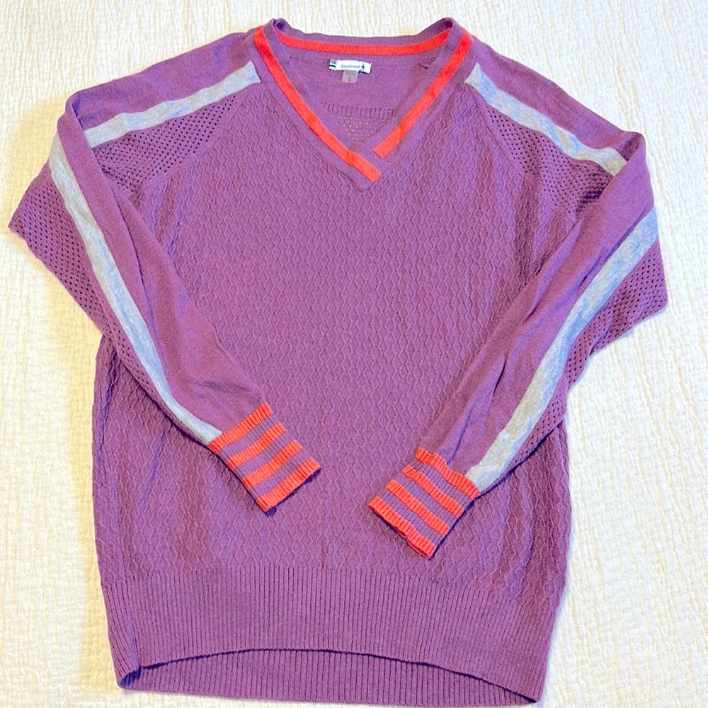 Smart wool purple crewneck sweater so s